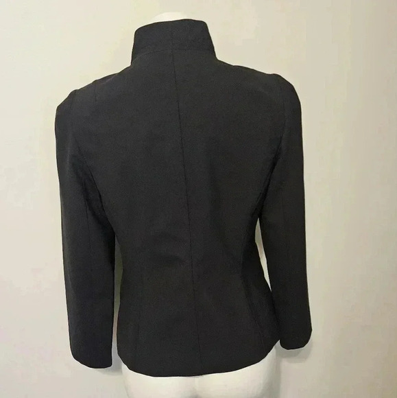 Trina Turk Blazer Black Wool Blend Size 4 - Picture 4 of 11